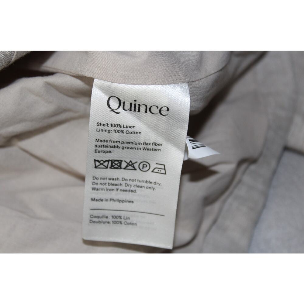 Quince 100% European Linen Structured Blazer Tan Flax Minimalist Small - Picture 5 of 7